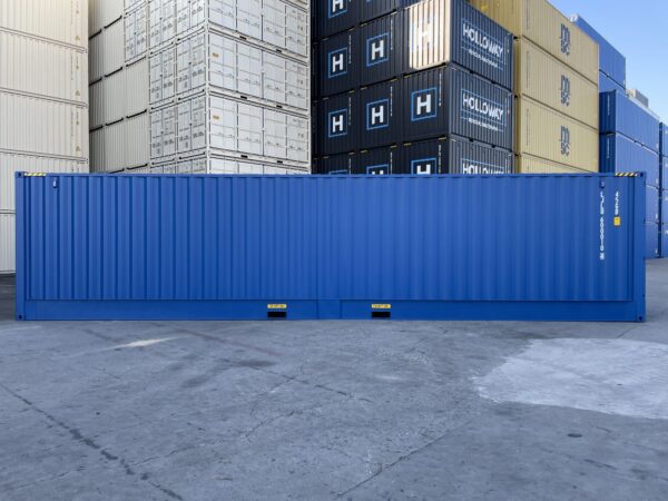 Contenedor marítimo 40 pies lateral abierto azul - Imagen 5