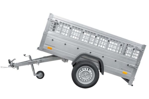 Remolque GARDEN TRAILER 200 KIPP con extensiones de malla y rueda jockey - Imagen 3