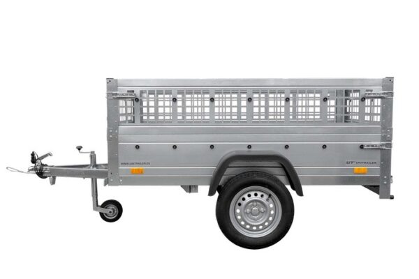 Remolque GARDEN TRAILER 200 KIPP con extensiones de malla y rueda jockey - Imagen 2