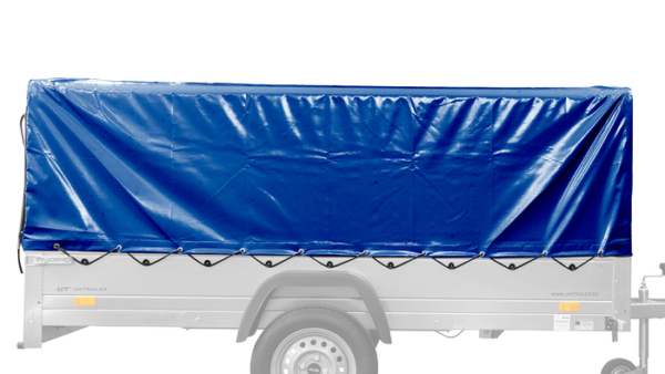 Remolque de jardín Unitrailer 264/2 KIPP Remolque de doble eje con extensiones laterales abatibles y lona alta en el arco - Imagen 4