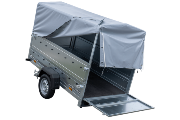 Remolque utilitario Garden Trailer 230 KIPP con lona alta y extensiones laterales abatibles - Imagen 3